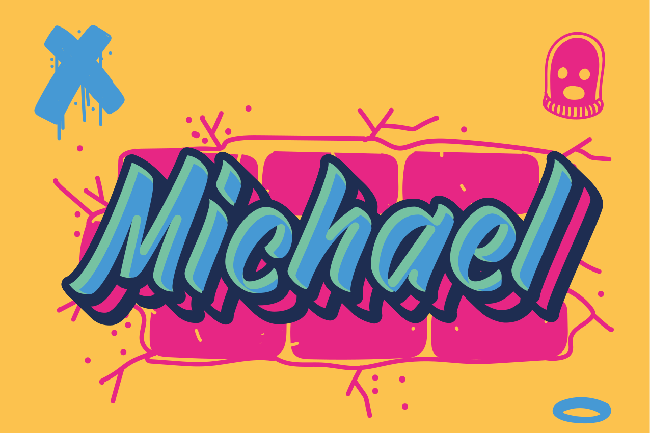 Tischset mit namen aussage in fetten buchstaben - TenStickers