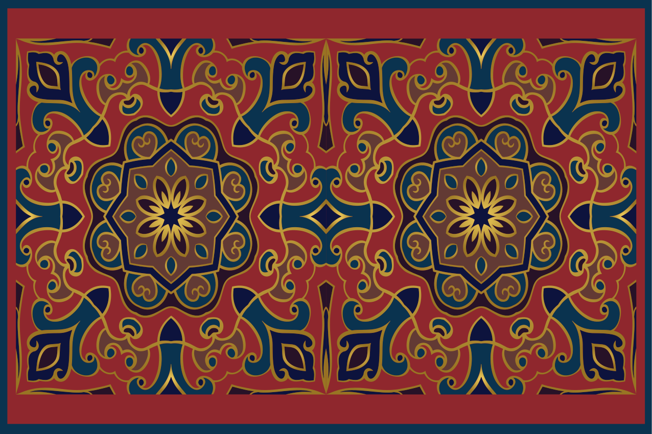 Tischsets originell mit filigranem blumenmuster - TenStickers