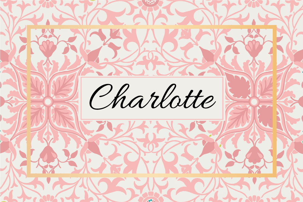 Tischset mit namen und individuellem pflanzenarrangement - TenStickers