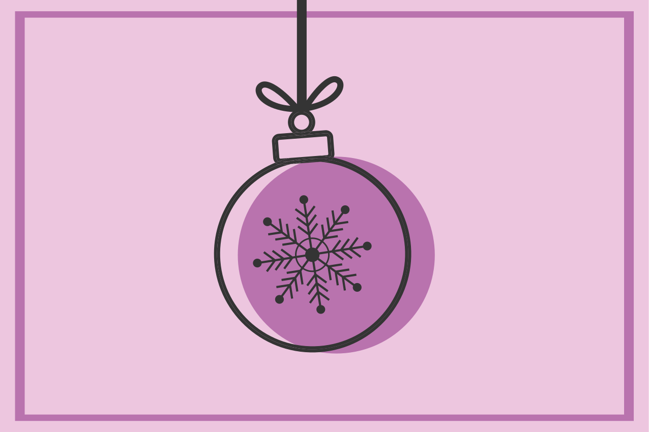 Tischset weihnachten mit schneeflockenornamenten - TenStickers