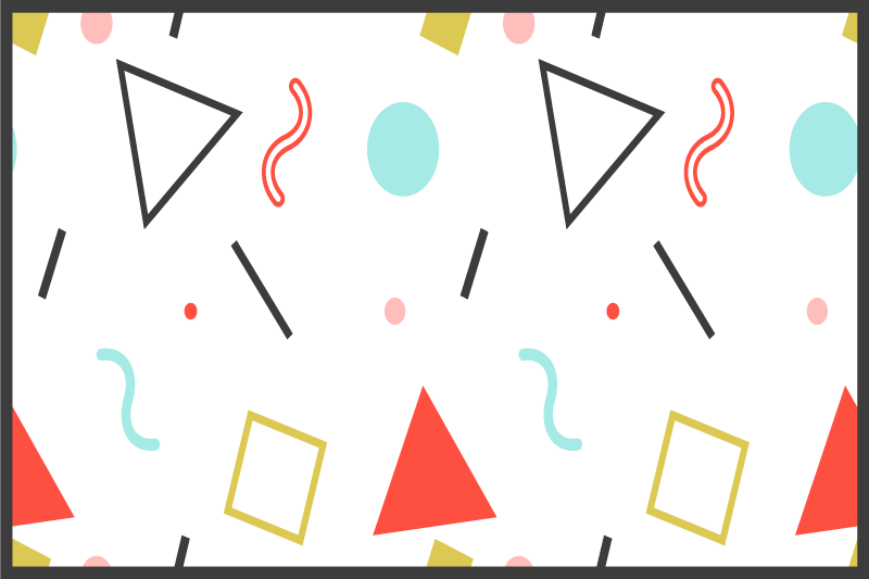 Tischsets originell Lustige geometrische formen - TenStickers