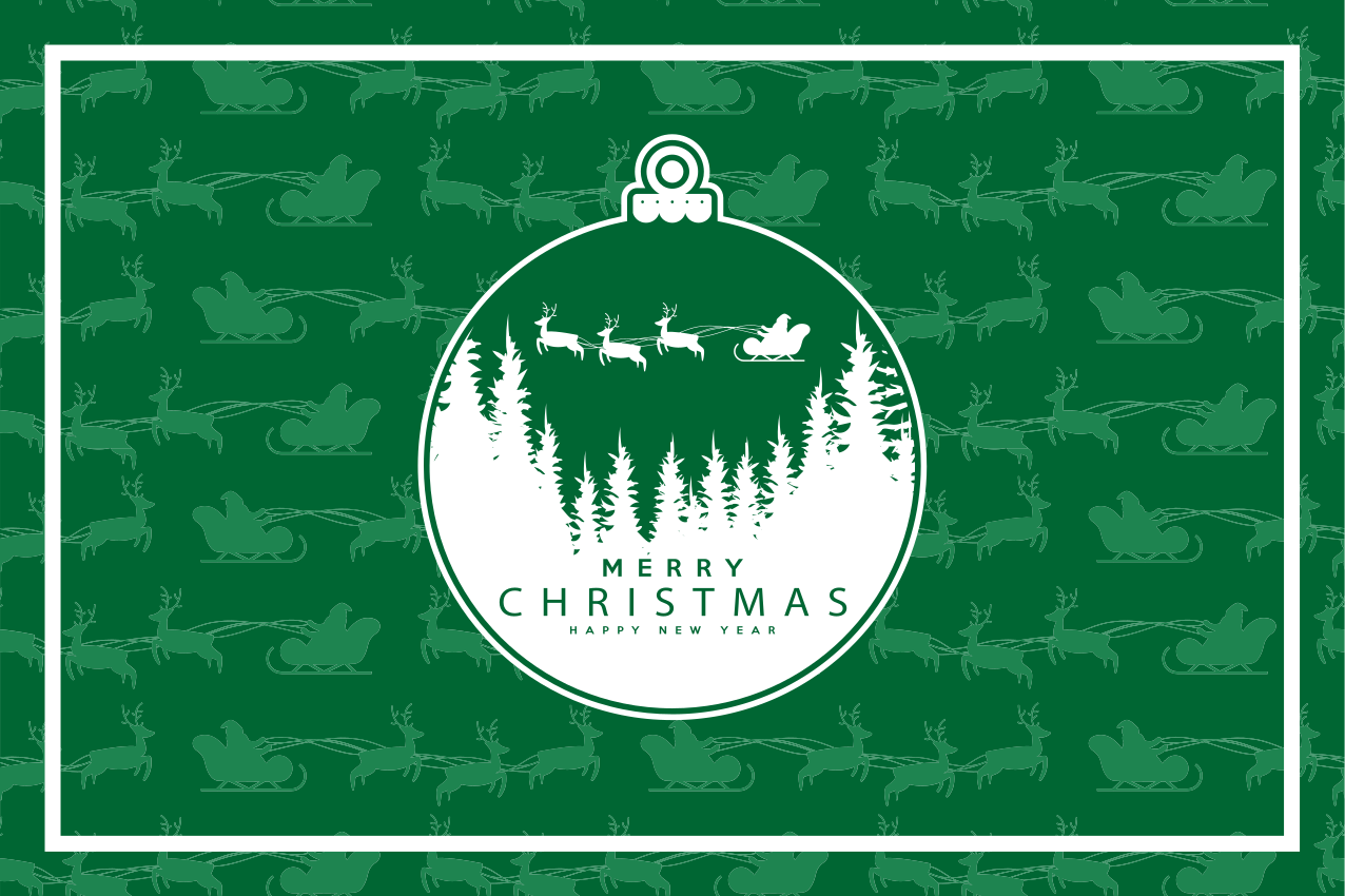 Tischset weihnachten mit weihnachtsornamenten szene - TenStickers