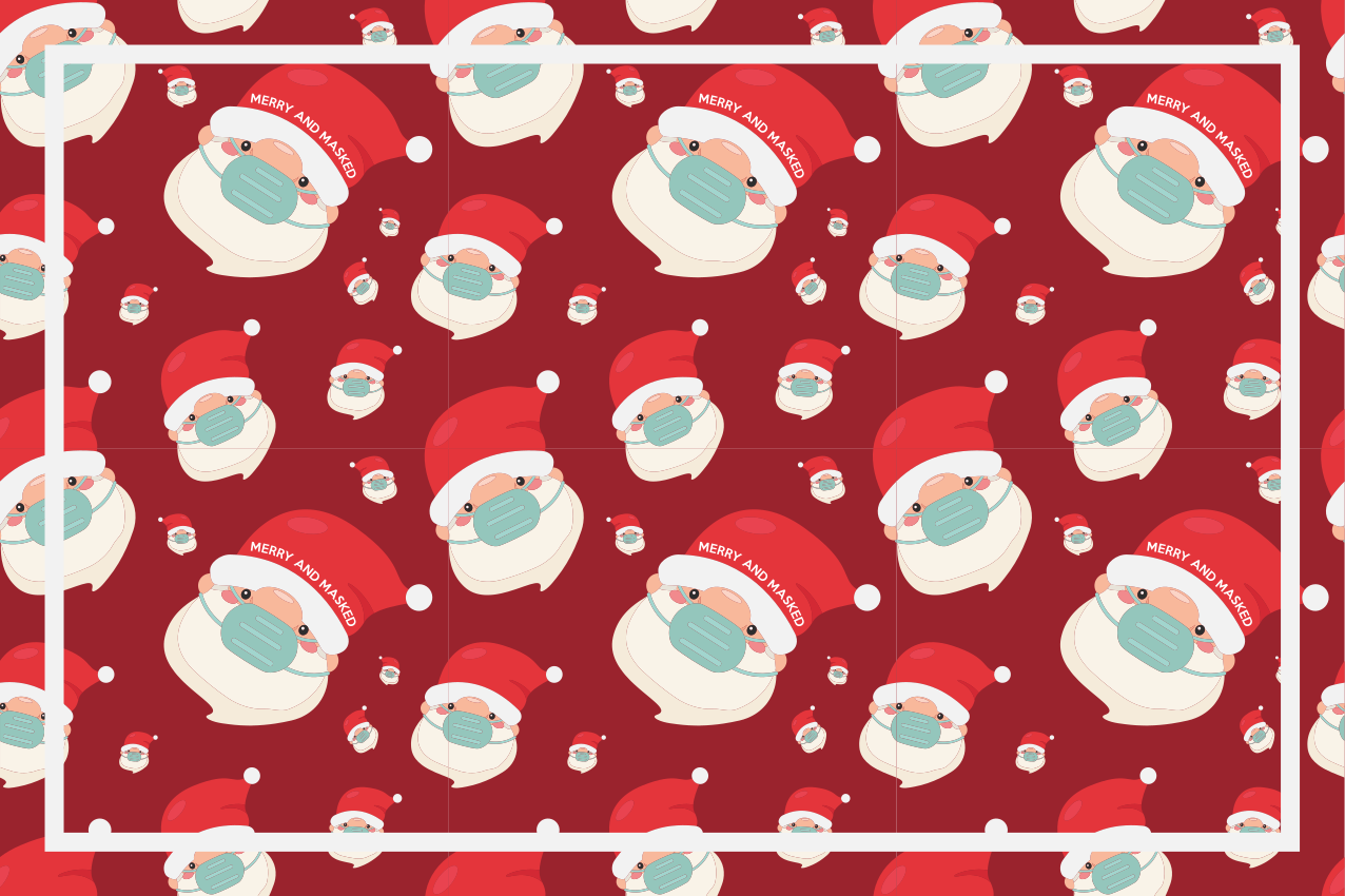 Tischset weihnachten mit weihnachtsmann-motiv - TenStickers