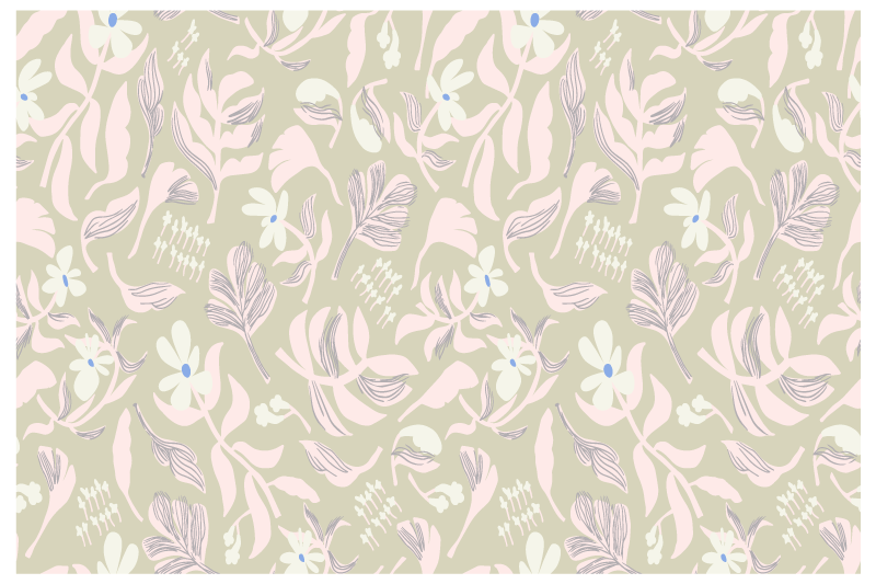 Tischsets originell mit botanischer blätterinspiration - TenStickers