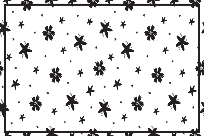 Tischset textur mit floral dekorierter oberfläche - TenStickers