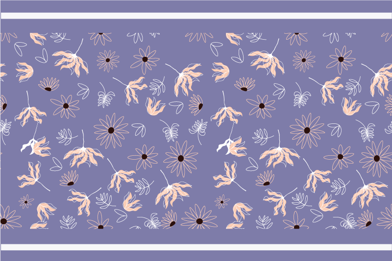 Tischset textur mit floralen mustern - TenStickers