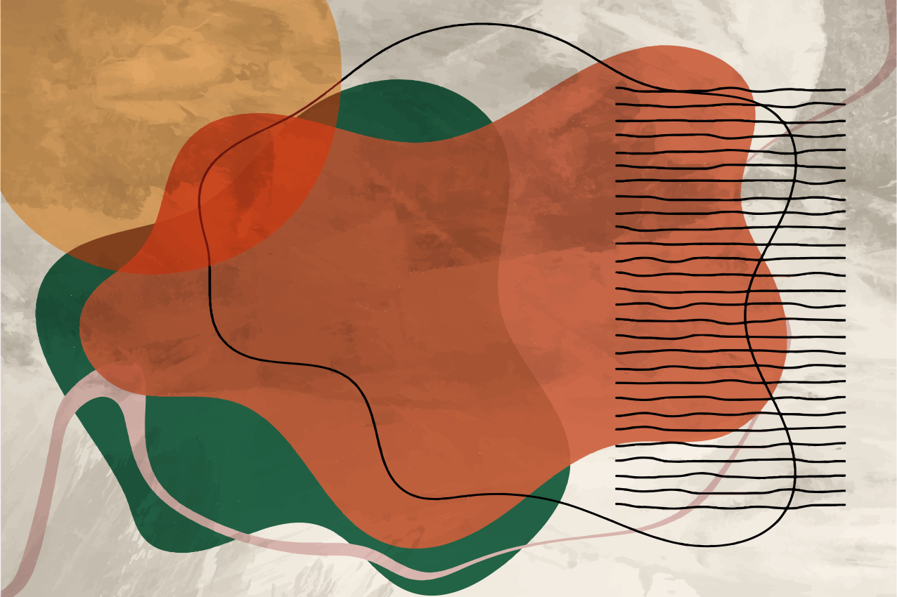 Tischset modern mit lebhaften abstrakten formen - TenStickers