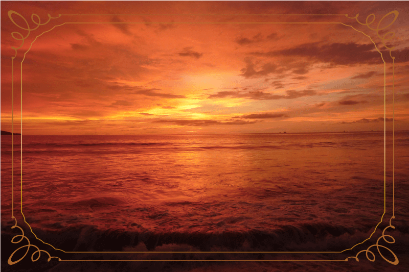 Tischset modern meerblick bei dämmerung - TenStickers