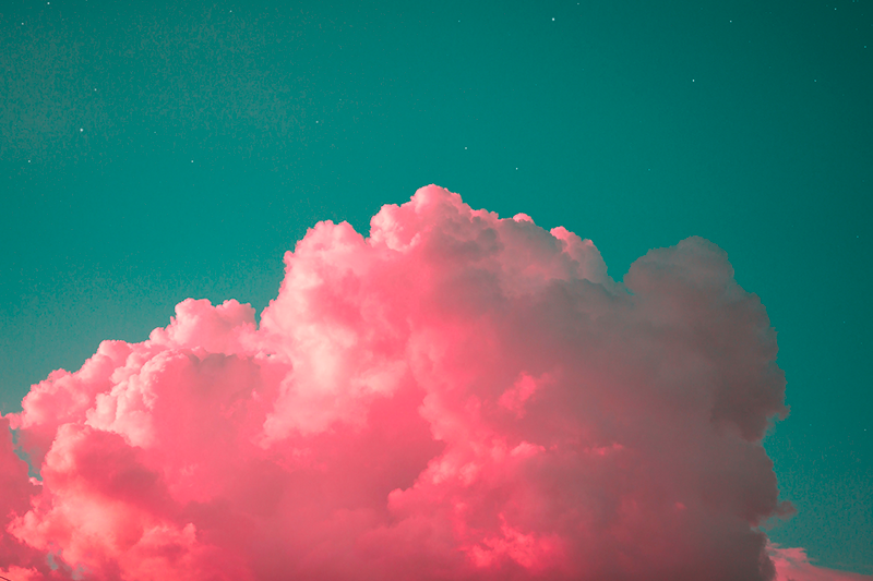 Tischset modern rosa wolkenblush - TenStickers