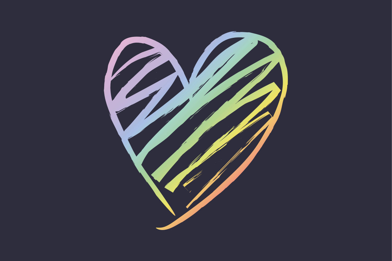 Tischsets originell in bunten herzformen - TenStickers