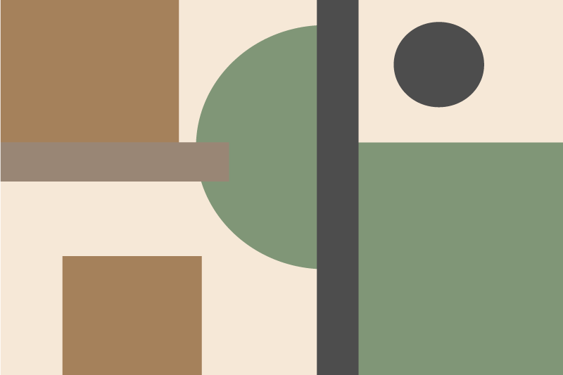 Tischset modern geometrische abstrakte formen - TenStickers