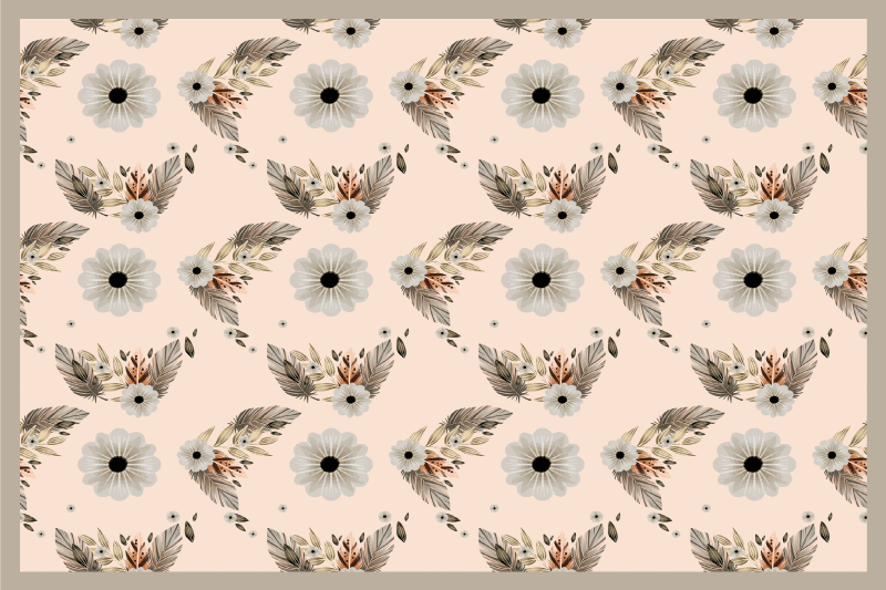 Tischsets originell mit floralen blattmotiven - TenStickers