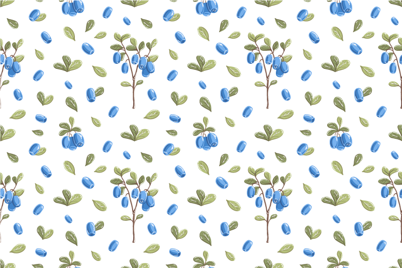 Tischset textur botanisches blau muster - TenStickers