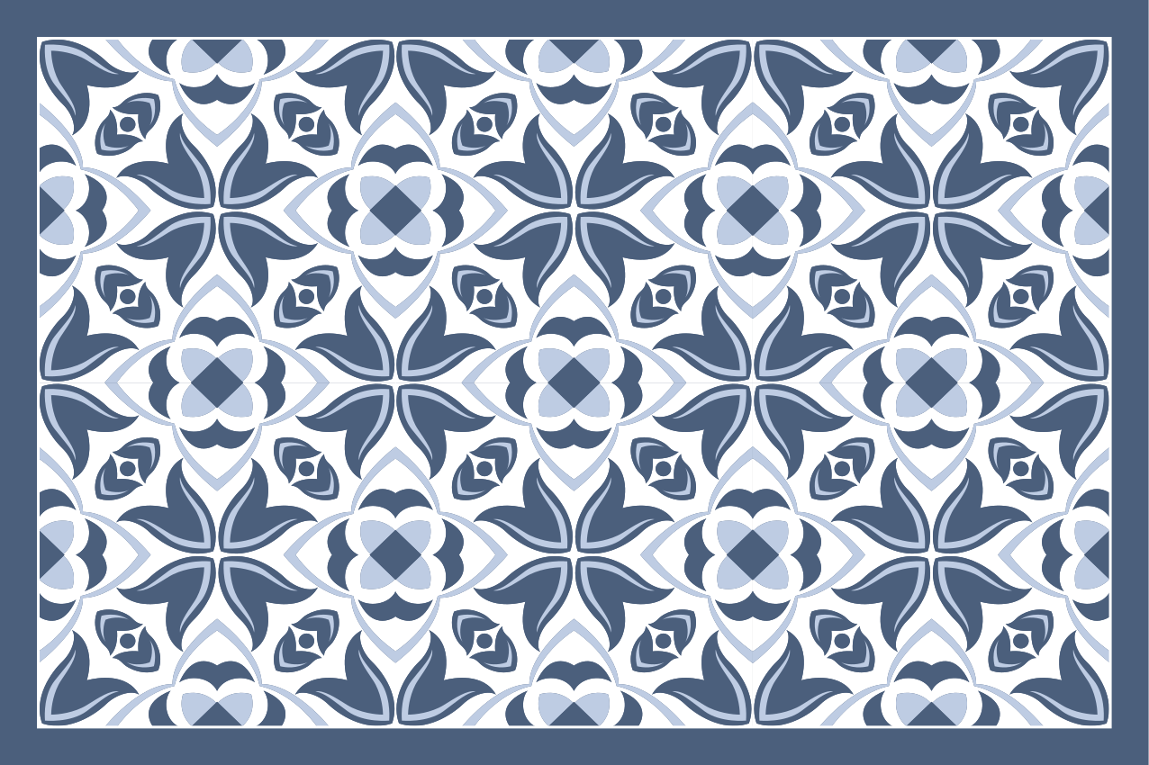 Tischset textur mit anspruchsvollem pflanzenmotiv - TenStickers