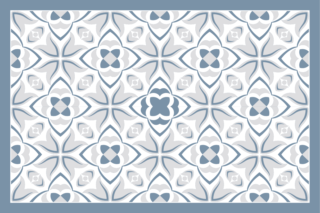 Tischset textur mit filigranem blumenelement - TenStickers