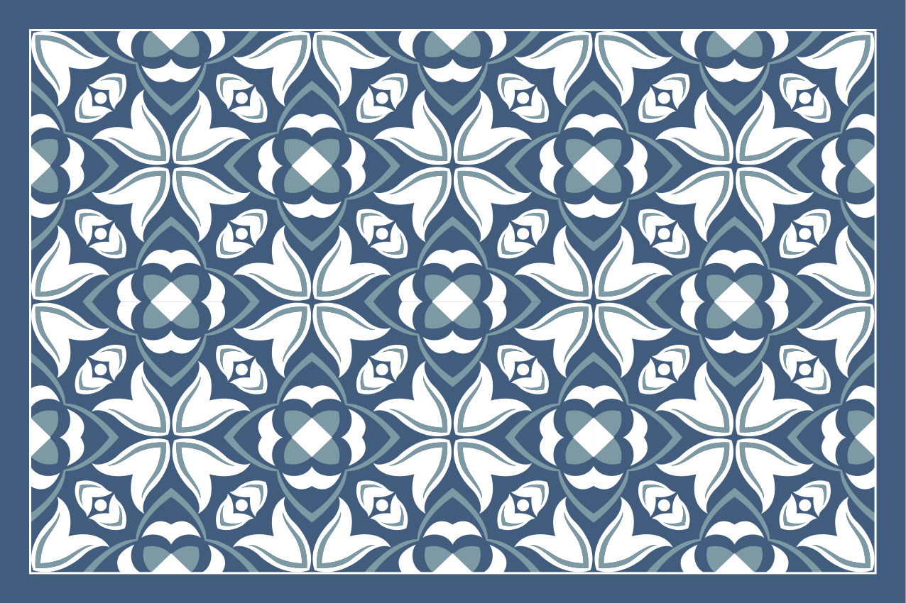 Tischset textur mit aufwendigem botanischem motiv - TenStickers