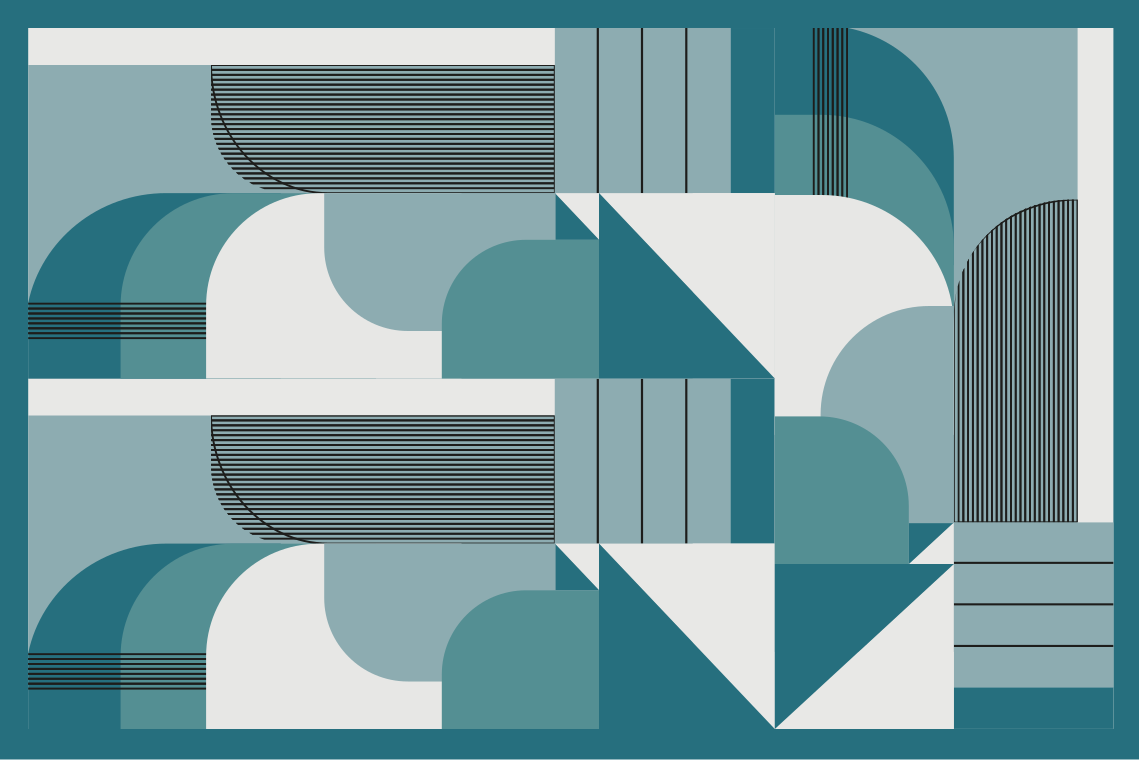 Tischset modern geometrische türkisfarbene muster - TenStickers