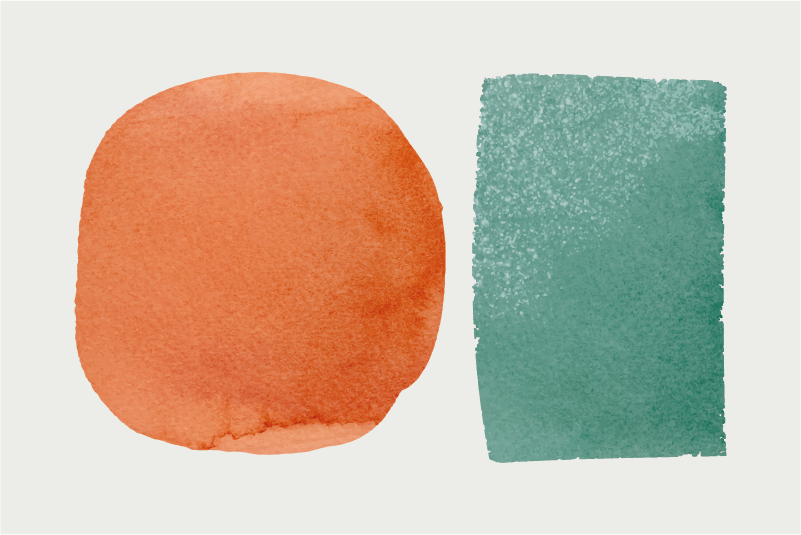 Tischset textur mit abstrakten farbklecksen - TenStickers