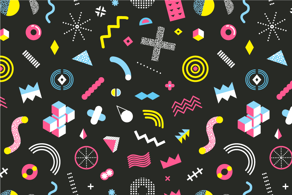 Tischsets originell mit lebhaften geometrischen mustern - TenStickers