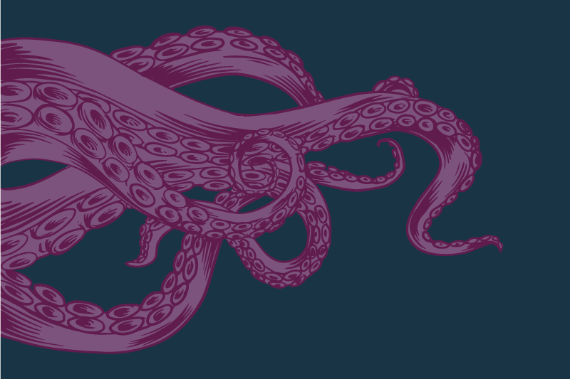 Tischsets originell mit octopus tentakel muster - TenStickers
