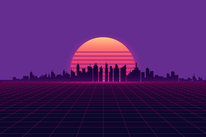 Tischset modern sonnenuntergang skyline blick - TenStickers