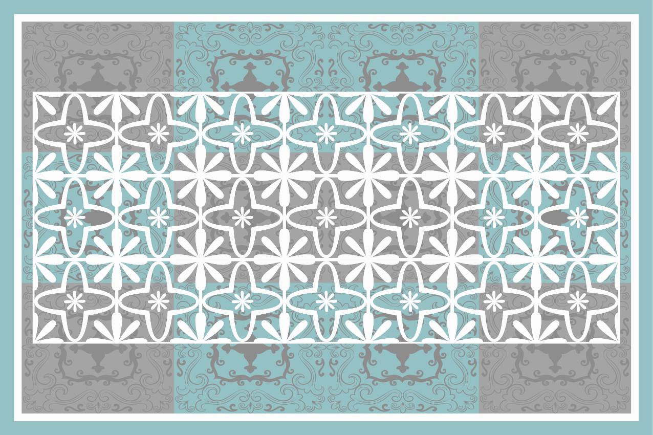 Tischset textur mit schickem botanischen motiv - TenStickers