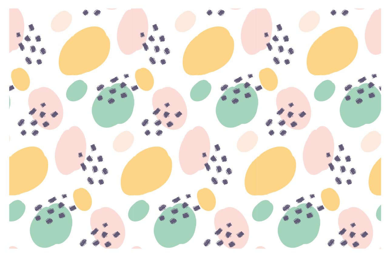 Tischsets originell mit buntem abstraktem element - TenStickers