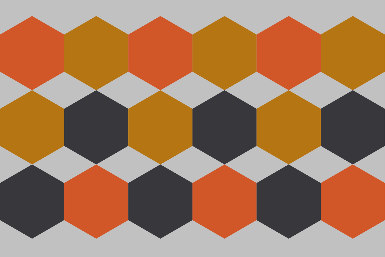 Tischset modern mit sechseckigem muster - TenStickers