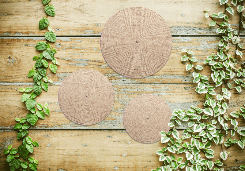 Tischset modern mit natürlichem untersetzer-set - TenStickers