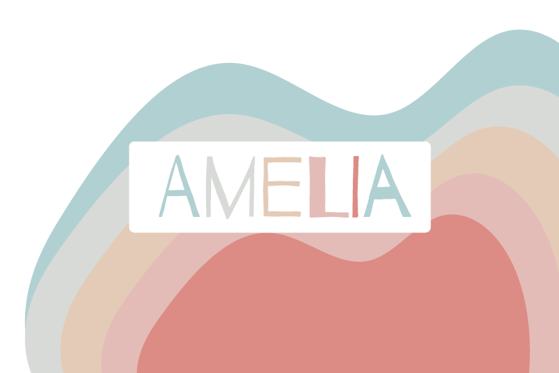 Tischset mit namen bunte namenspersonalisierung - TenStickers