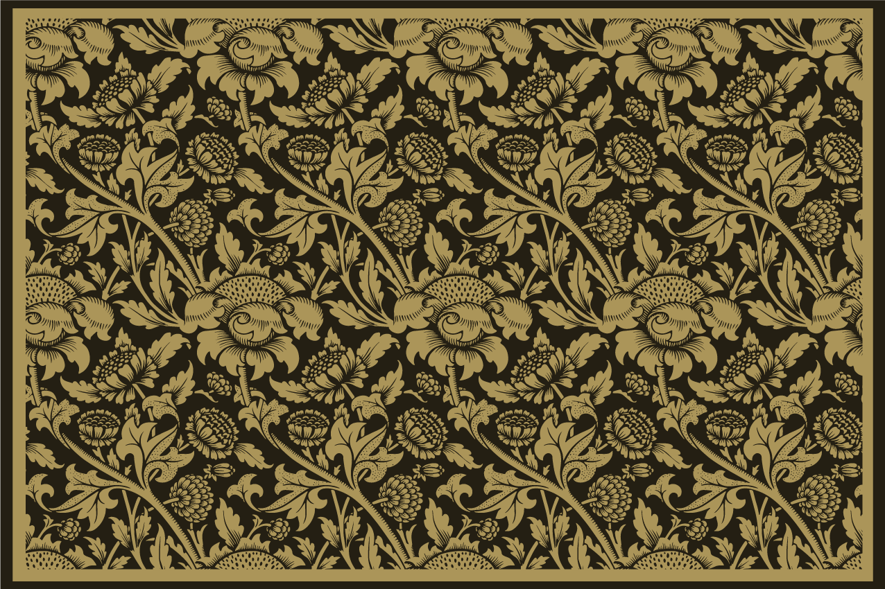 Tischsets originell Vintage französisches blumenmuster - TenStickers