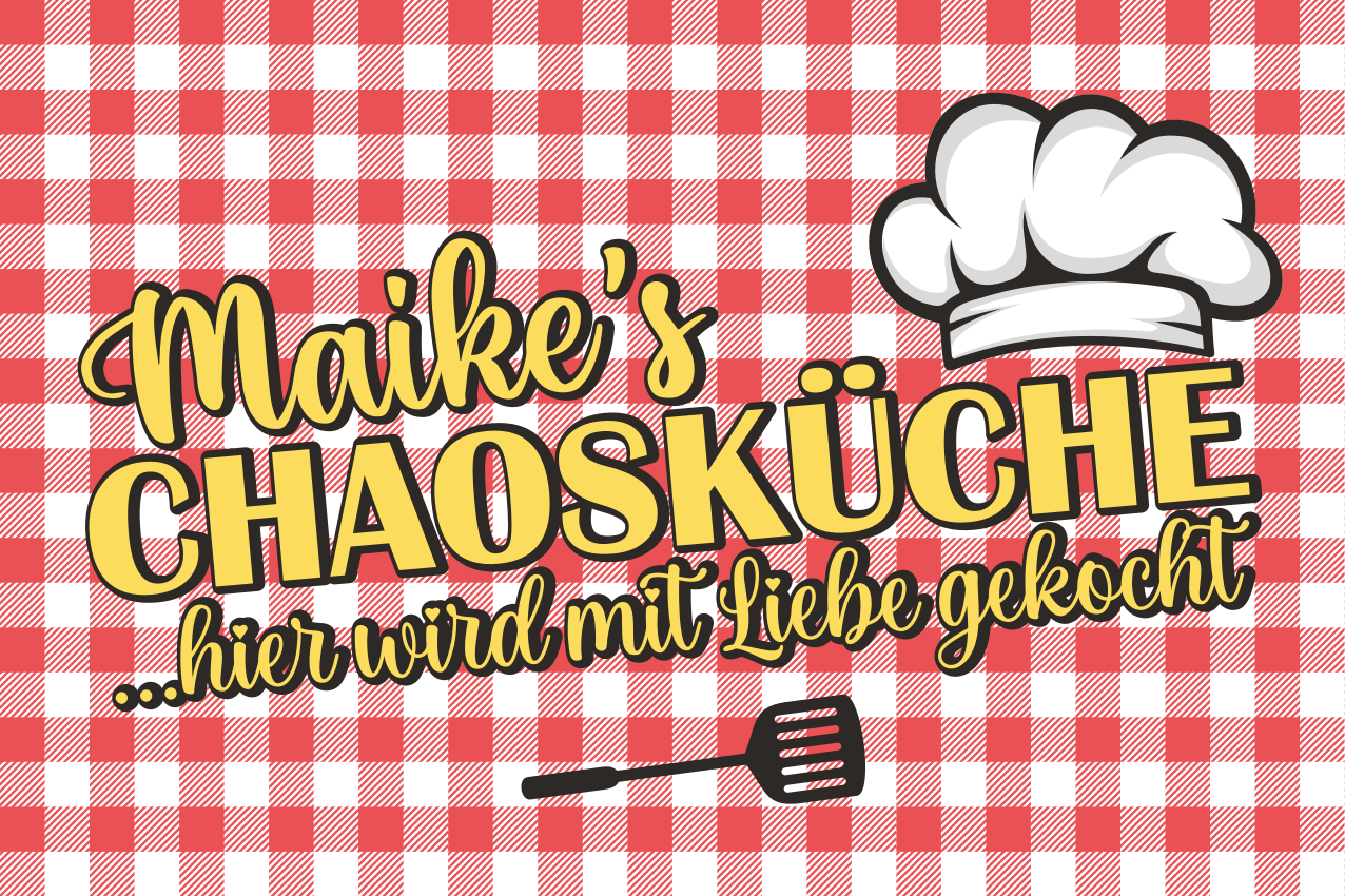 Tischset mit Namen Chaos Küche mit Name - TenStickers