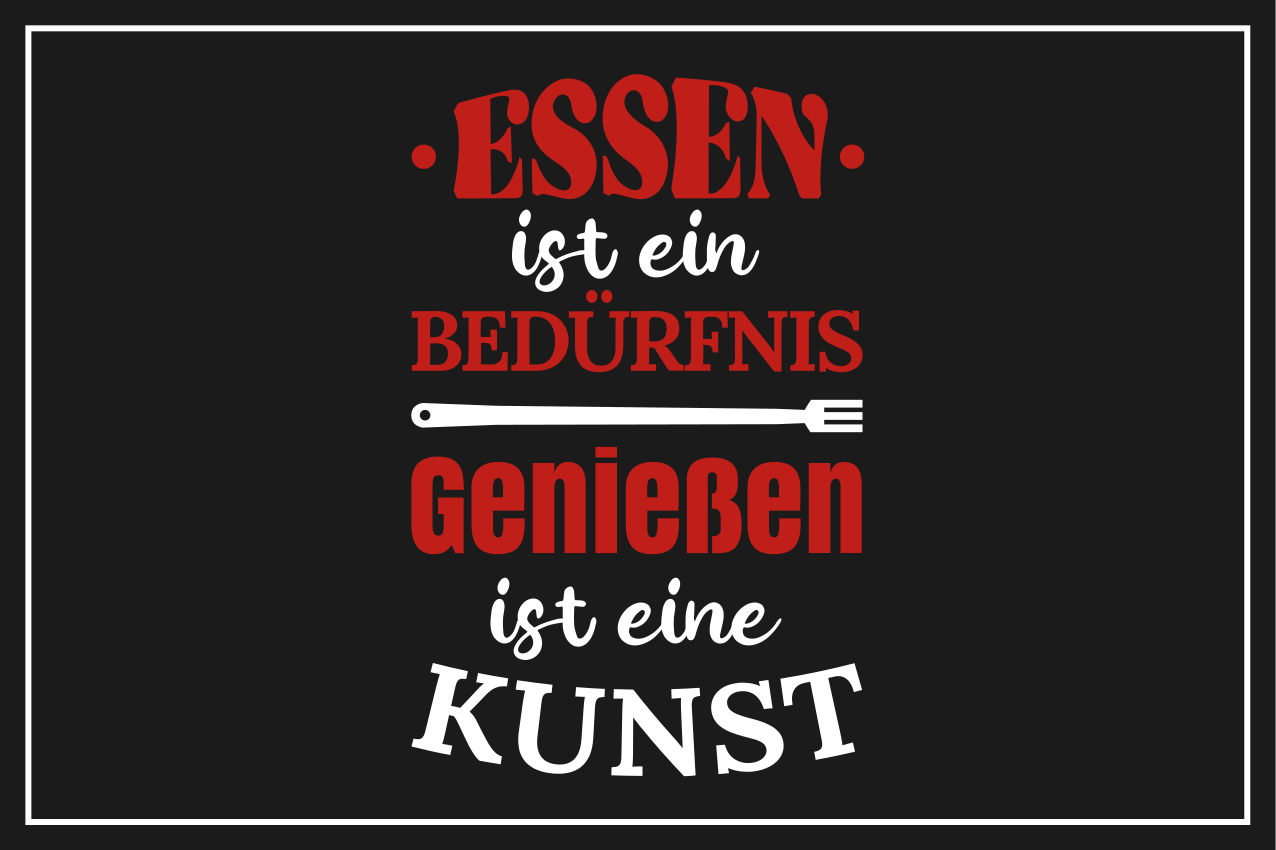 Tischset rechteckig Essen ist ein Bedürfnis - TenStickers
