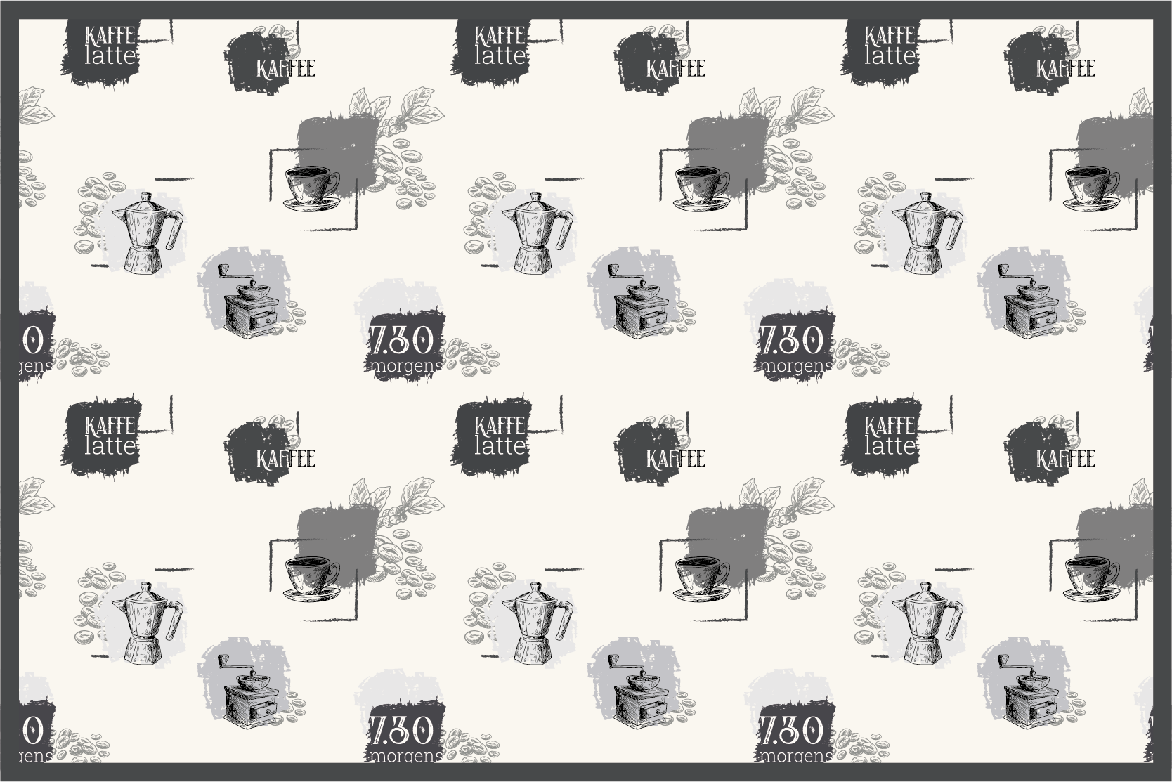 Tischset Zuhause 7:30 morgens Kaffee - TenStickers