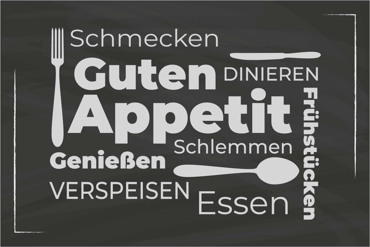 Tischset rechteckig Guten Appetit Text - TenStickers