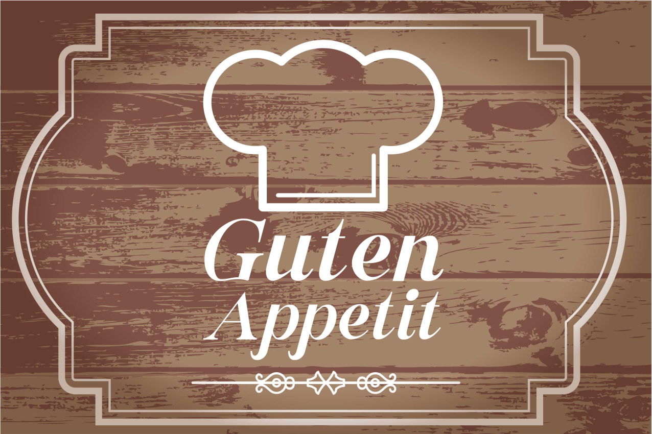 Tischset Zuhause Guten Appetit Text - TenStickers