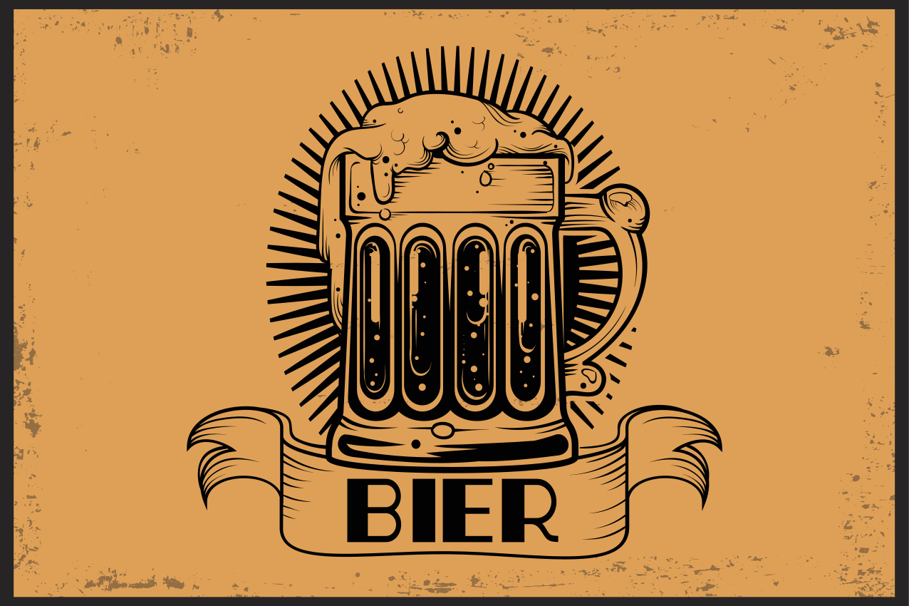 Tischsets originell Bierkrug - TenStickers