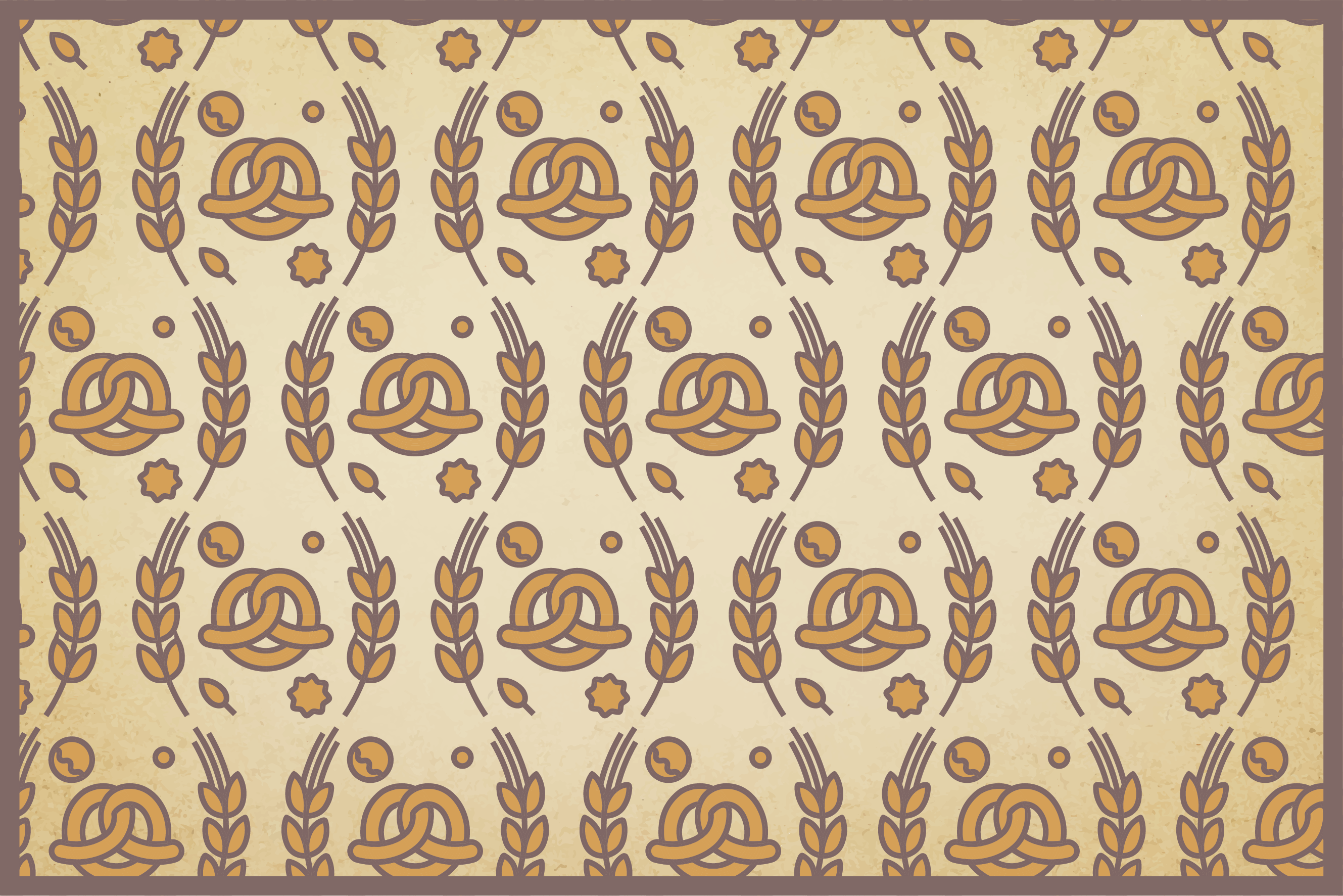 Tischset rechteckig Brezel Design - TenStickers