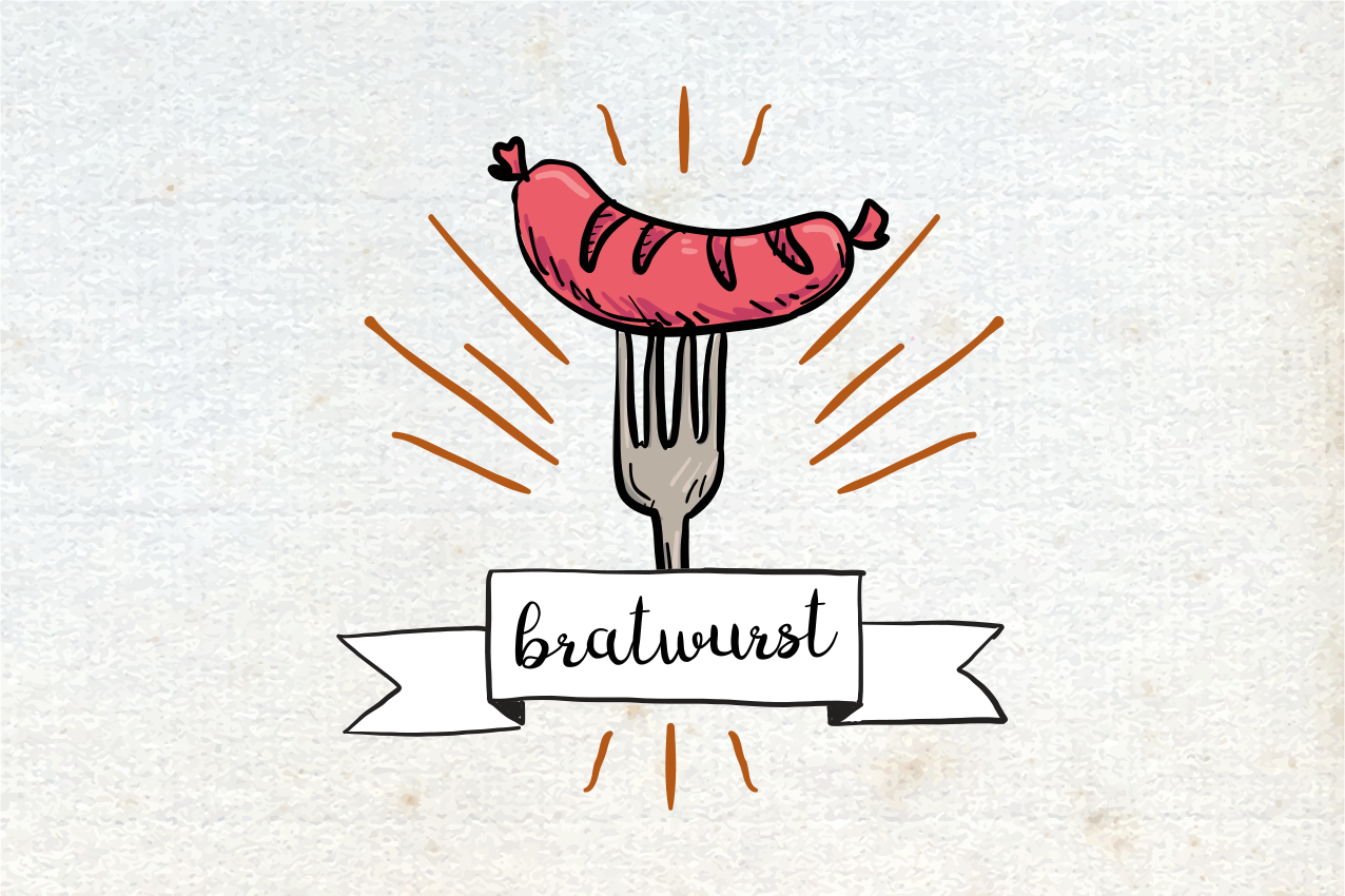 Tischsets originell Bratwurst - TenStickers