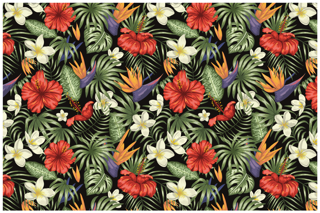 Tischsets originell Tropische Dschungelpflanzen - TenStickers