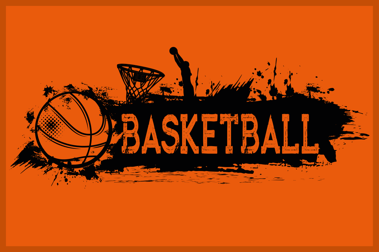 Tischsets orange Basketball - TenStickers