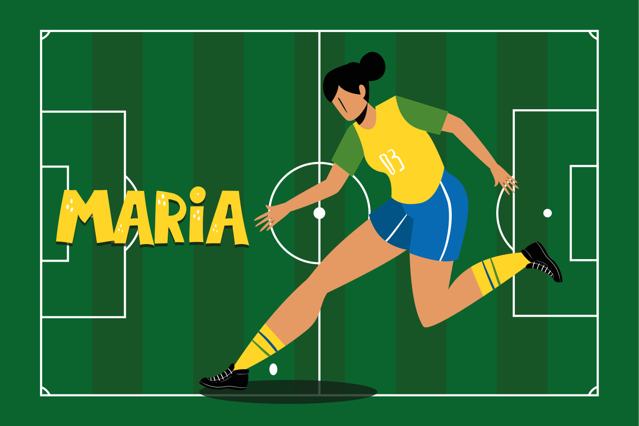 Tischset mit Fußballspielerin benutzerdefiniert - TenStickers