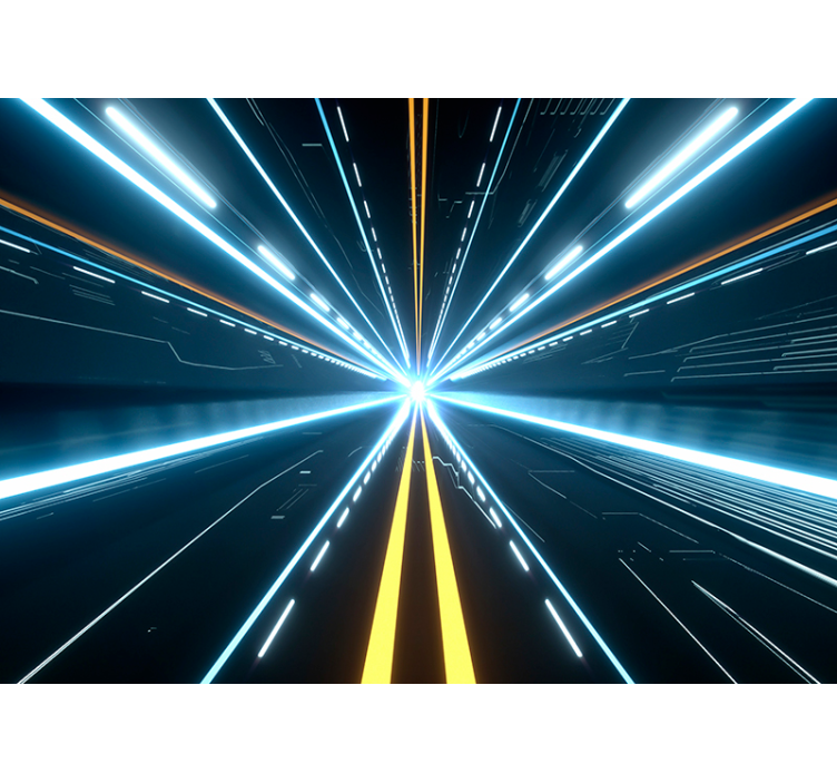 3D Tapete futuristischer Lichtblitz - TenStickers