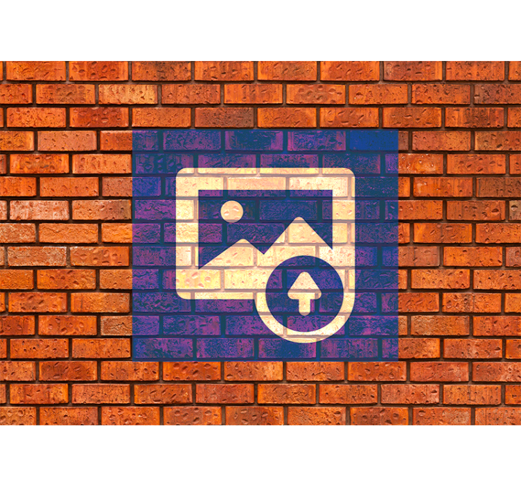 Fototapete Ziegelwand spanischer flaggeneffekt - TenStickers