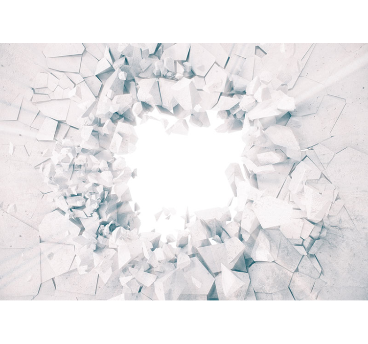 Fototapete 3D explodierende geometrische formen - TenStickers