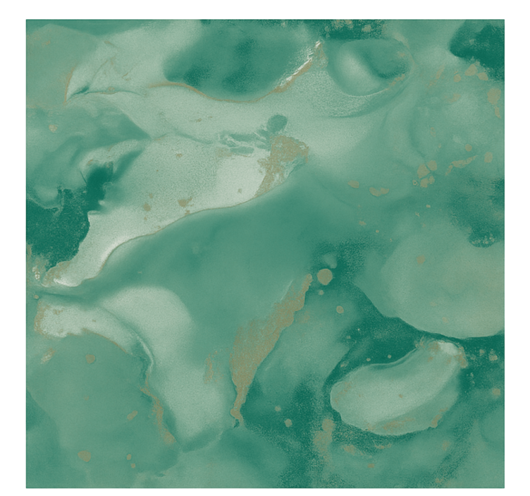 Fototapete Wohnzimmer smaragdgrüne marmorwirbel - TenStickers