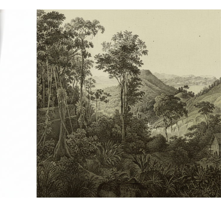 Tapete wald hügellandschaft druck - TenStickers