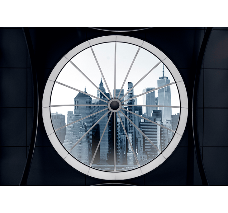 Fototapete Städte 3D urbane Perspektive - TenStickers