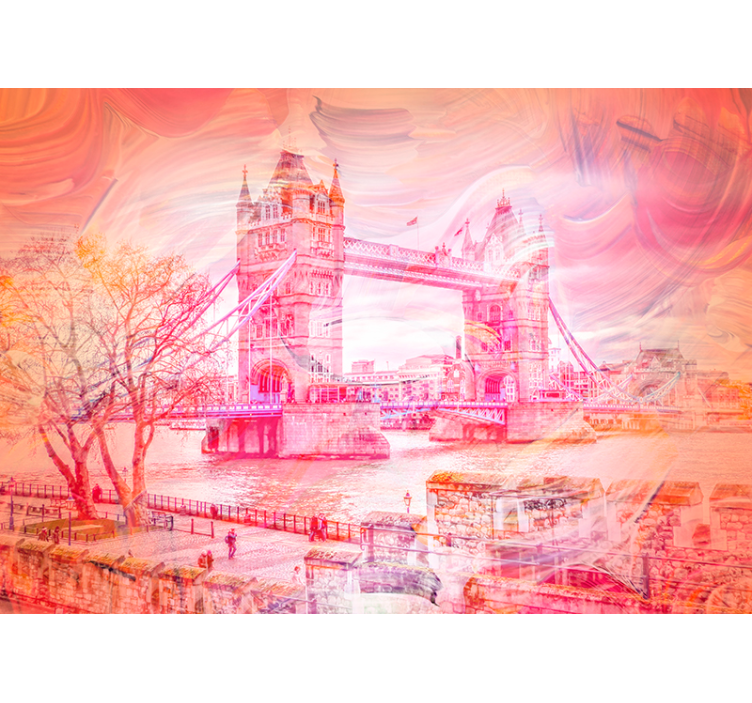 Aquarell Tower Bridge London Fototapete - TenStickers
