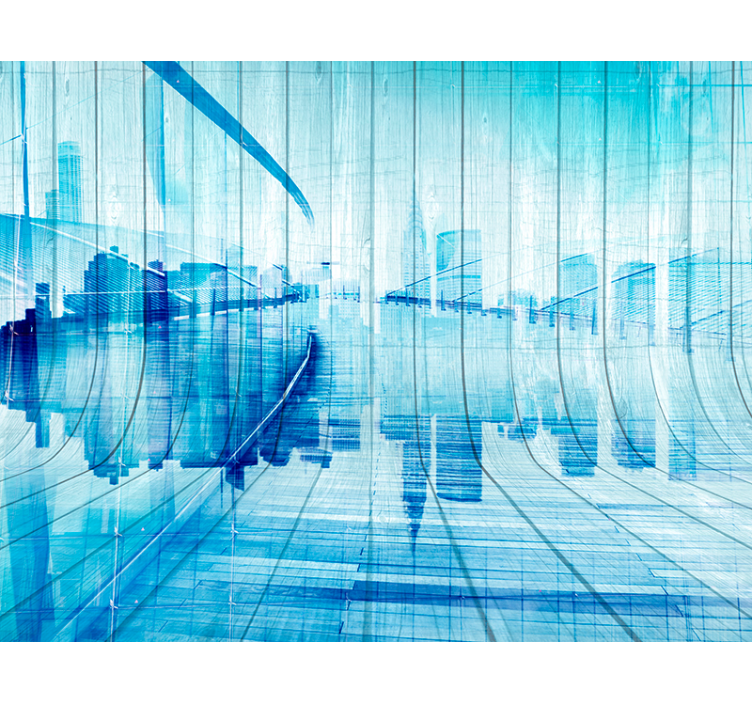 Fototapete Städte abstrakte Skyline - TenStickers